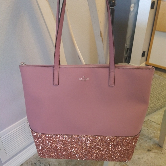 Kate Spade Bags Pink Glitter Tote Poshmark 